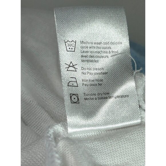 CHASER COCA COLA Graphic Crop Tee S White Colorblock VNeck Oversize Cotton Blend - Picture 8 of 8